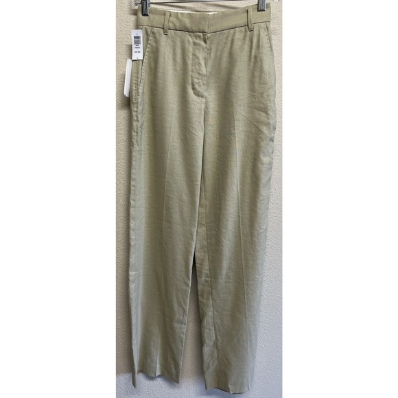 Aritzia Pants - Aritzia Wilfred Trieste Linen Blend Pants Women Size 00 Beige Olive NEW